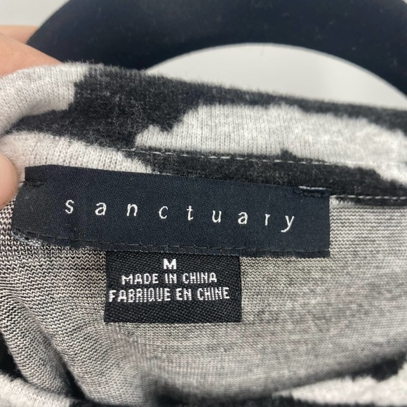 Sanctuary Zebra Animal Print Puff Long Sleeve Sweater Size Medium - Picture 4 of 4